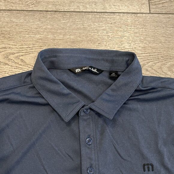 Travis Mathew Golf Polo Mens 2XL XXL Blue Performance Casual Athletic Preppy - Picture 3 of 6